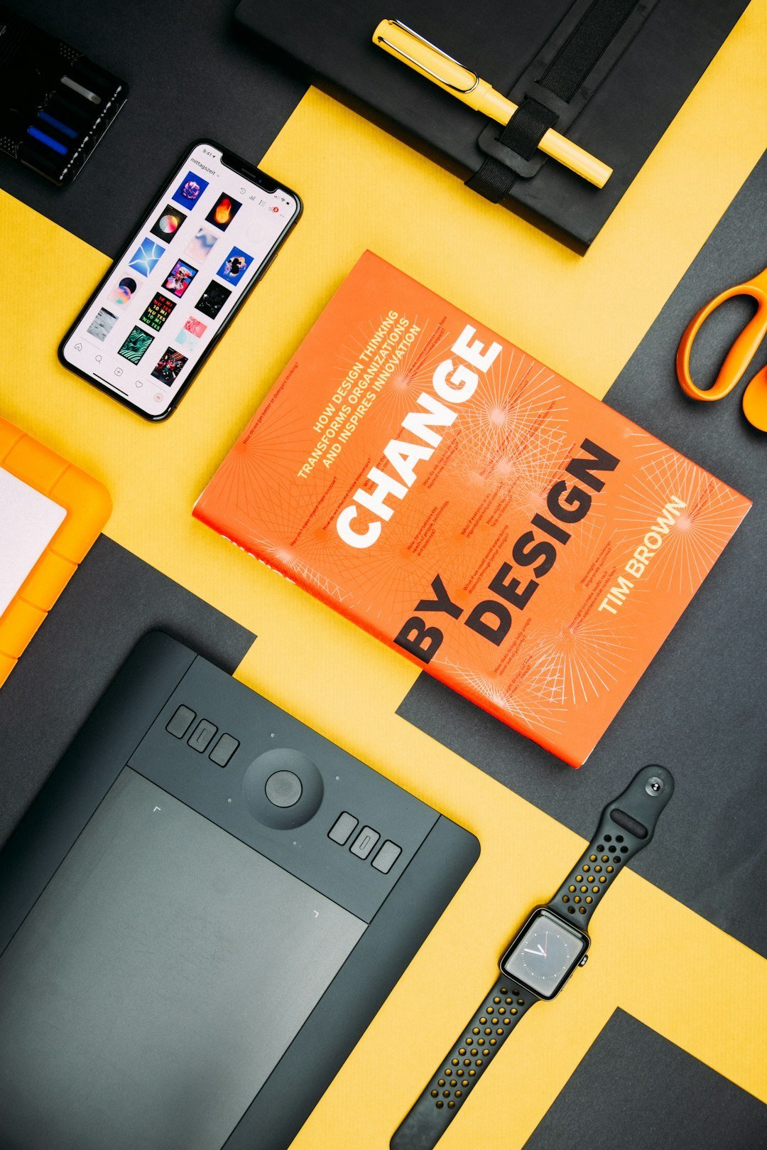 Design books and creative desk details